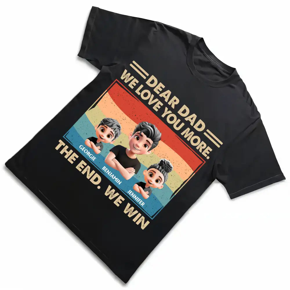 Personalized Dad Tee or Hoodie with Kids' Names – Father's Day Gift
