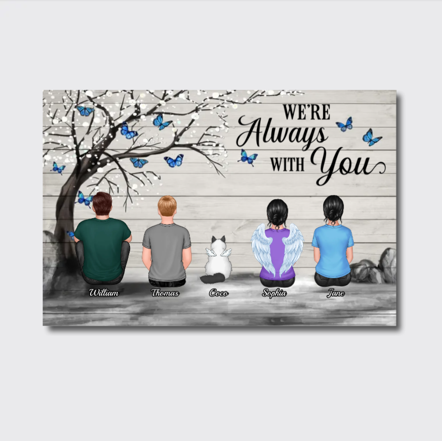 I Am Always With You - Personalized Custom Name LED Night Light or Acrylic or Wooden Plaque - Memorial Gift