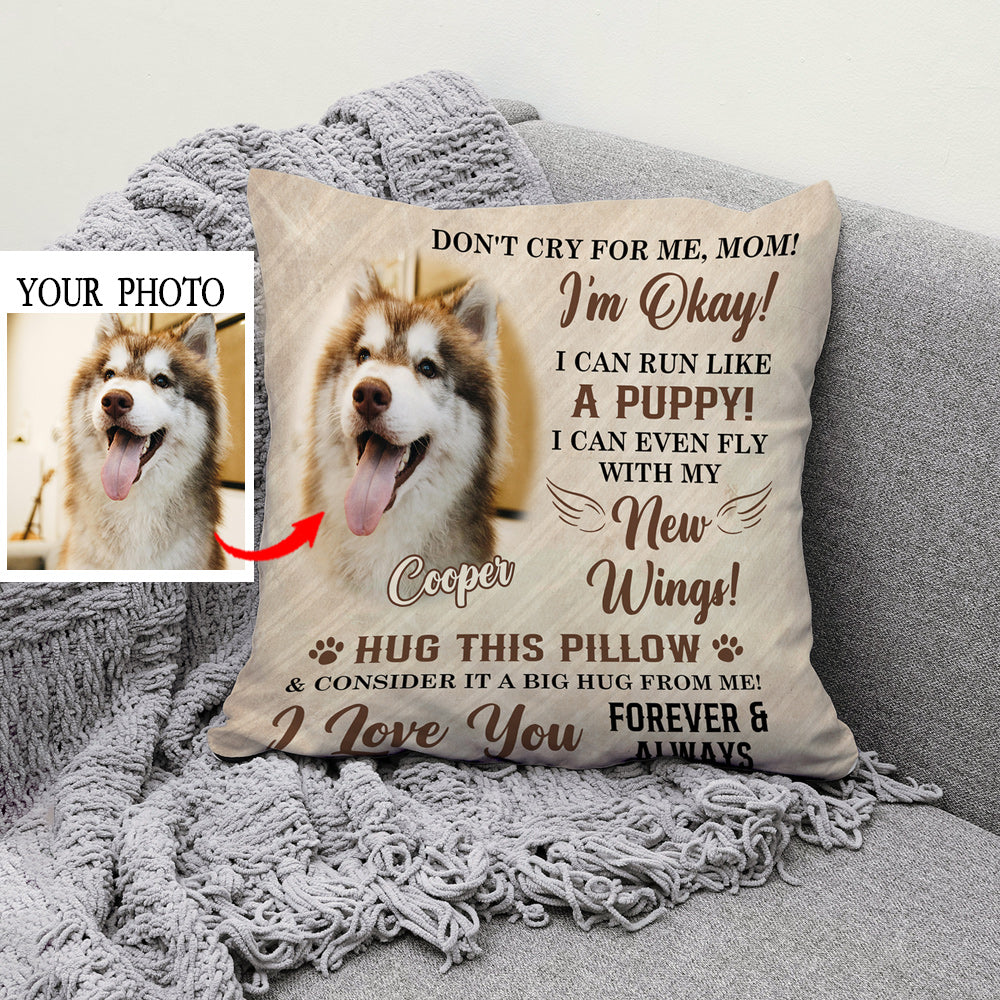 Love and Comfort – Custom Square Pillow Featuring a Pet’s Heartwarming Message – The Ideal Gift for Pet Lovers