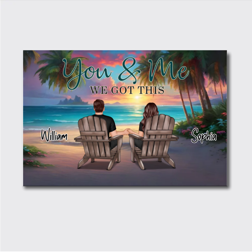 Personalized You, Me, and the Dogs Poster, Canvas, Plaque, and Keychain - Perfect Anniversary Gift for Pet Lovers3