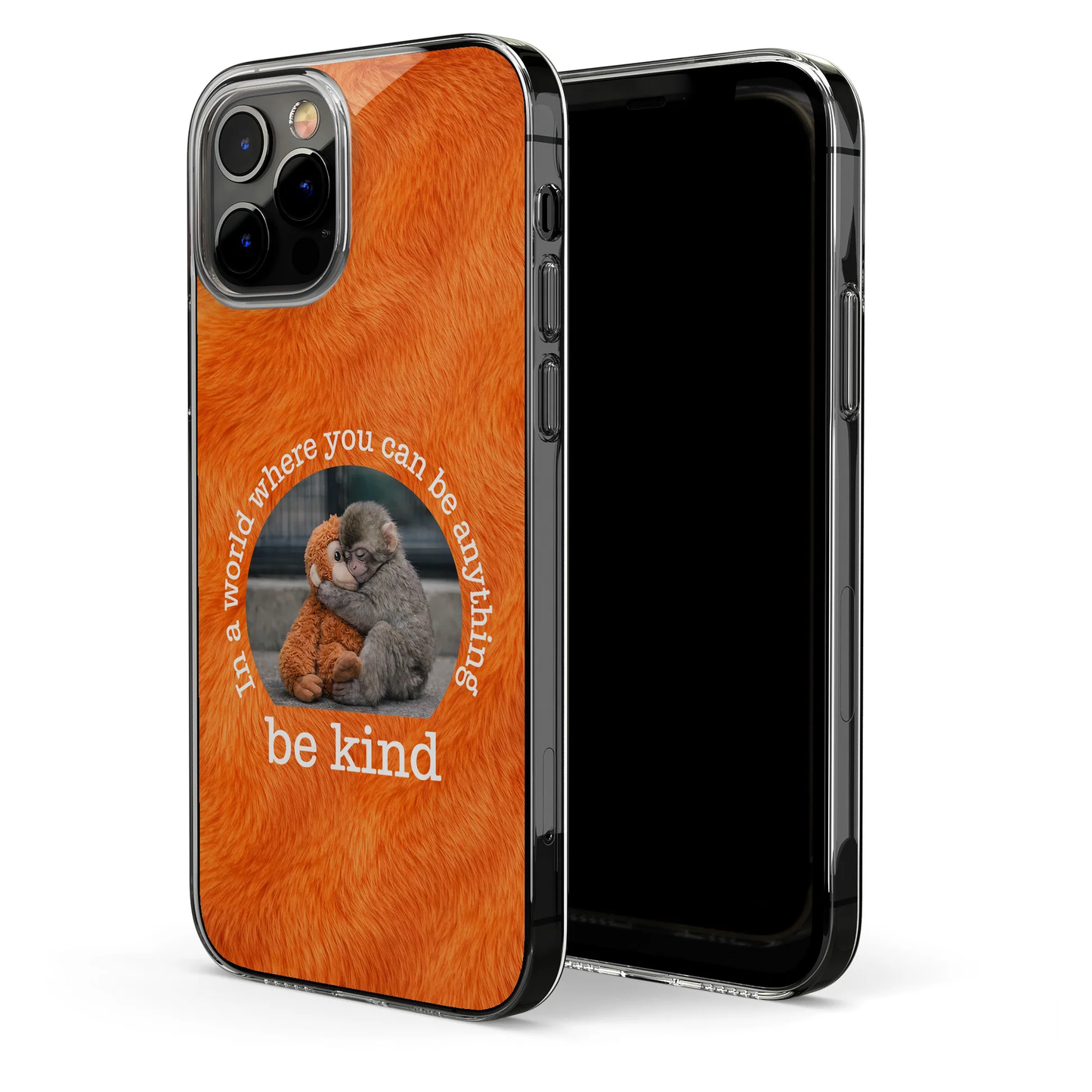 Baby Punch Monkey Personalized Phone Case with Photo Style Print In a World Where You Can Be Anything Be Kind Unique Gift