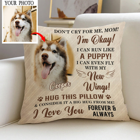 Love and Comfort – Custom Square Pillow Featuring a Pet’s Heartwarming Message – The Ideal Gift for Pet Lovers