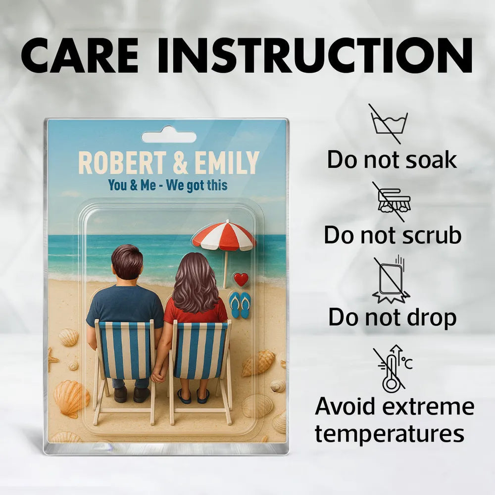 Personalized Acrylic Plaque – Beach Scene Gift for Couples