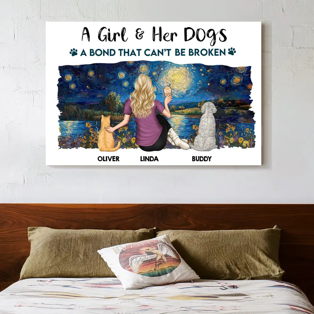 Personalized Pet and Owner Back View Ornament – Wood and Acrylic Combination for Unique Home Decor or Keepsake