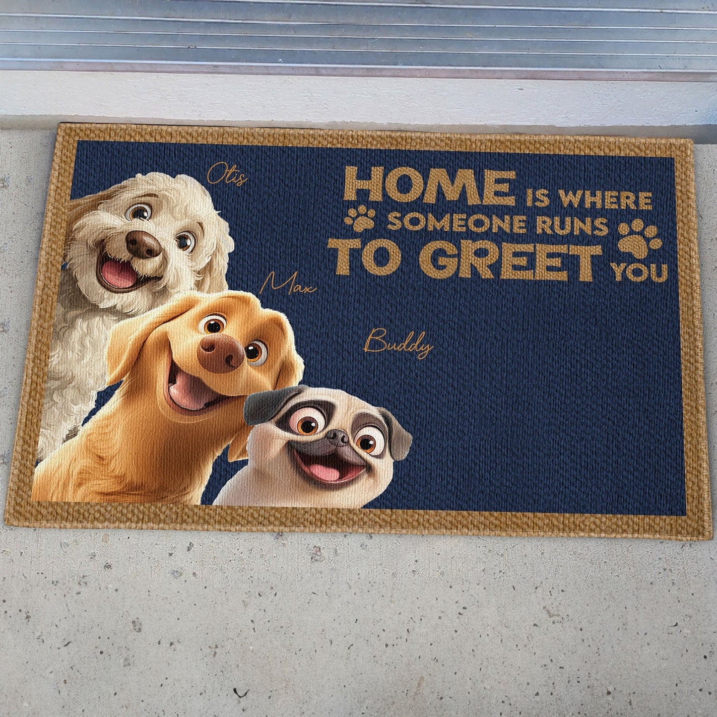 Personalized Dog Doormat - Custom Welcome Mat for Pet Owners