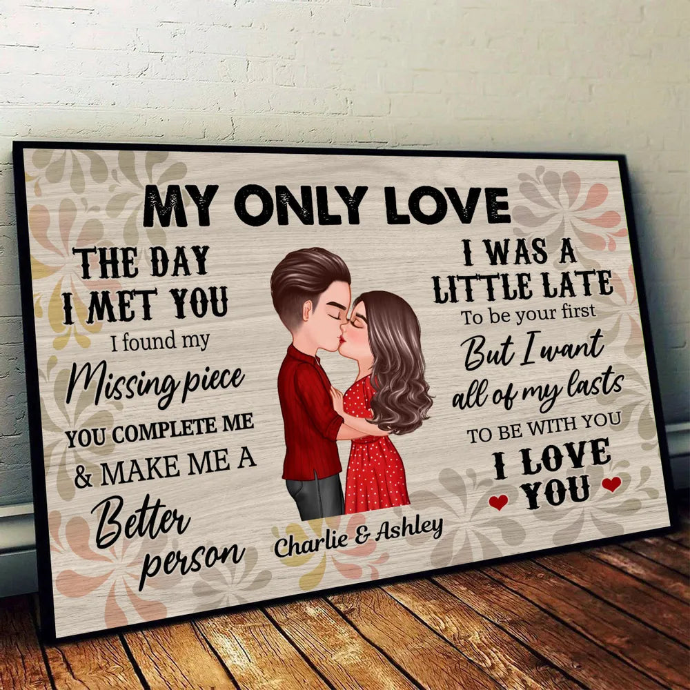 Romantic Couple Embracing Artwork – Valentine’s Custom Canvas, Plaques, Ornaments, Keychains & Pillows