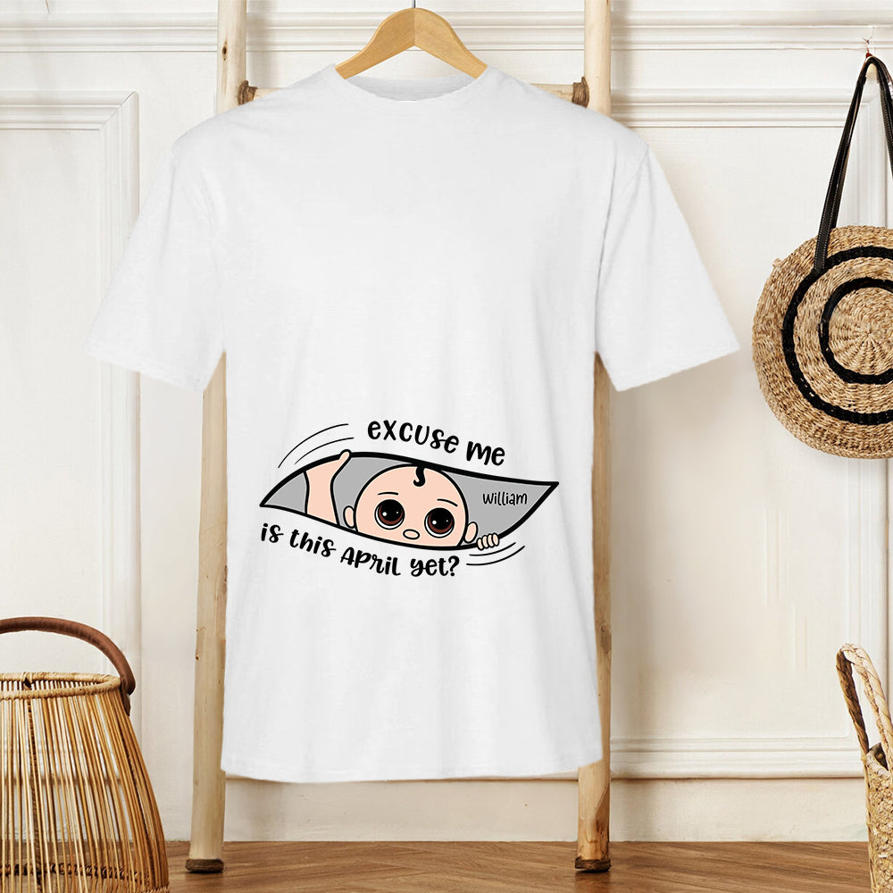 Funny Pregnancy T-Shirt – Customizable “Baby Is Coming” Women’s Tee, Hoodie & Sweatshirt, Perfect Gift for Moms-to-Be