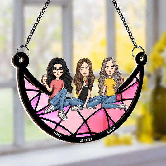 Perfect Gift for Friends – "You & Me, Best Friends Forever" Custom Wood and Acrylic Layered Ornament