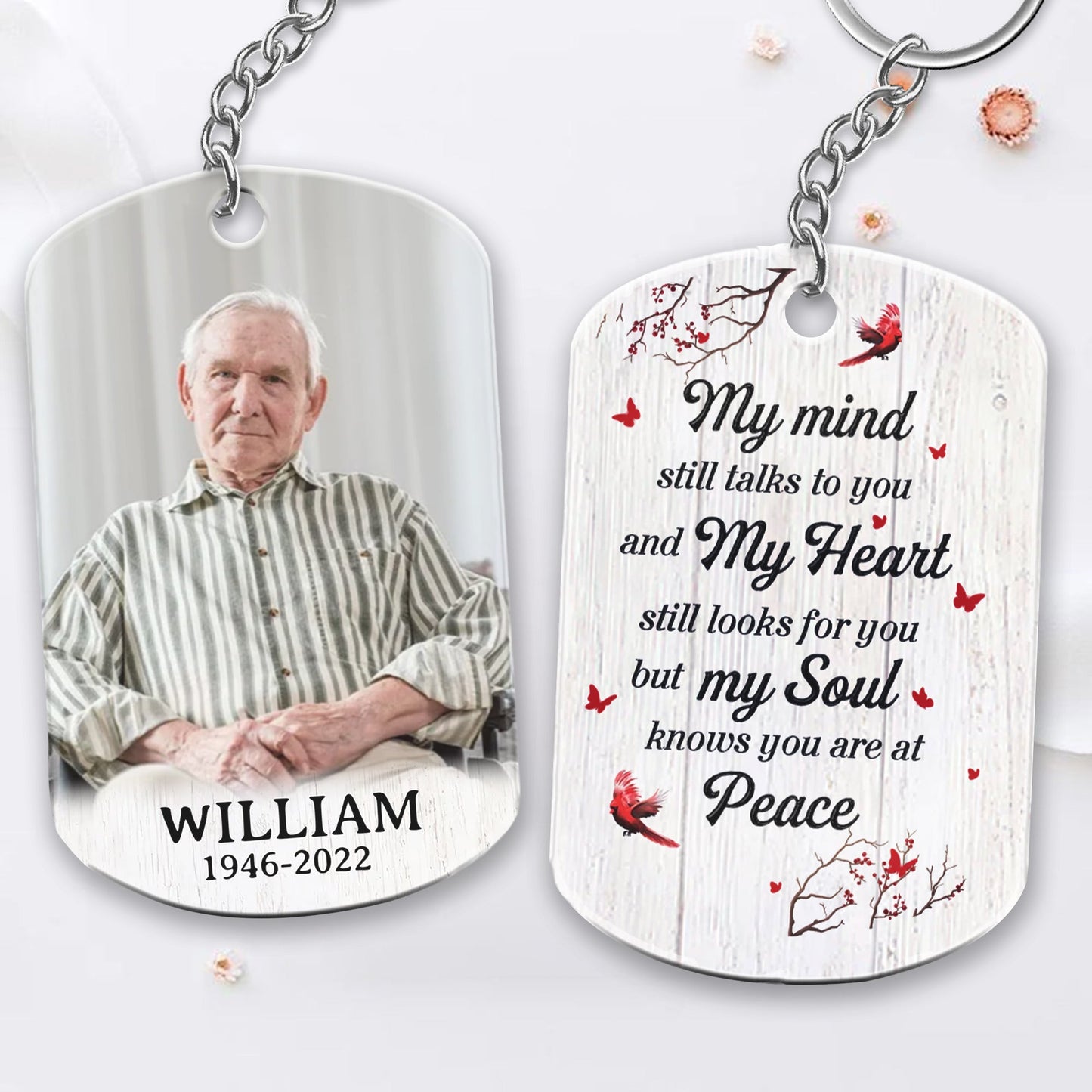 Memorial Keychain - Personalized Acrylic Design, A Gift of Love and Remembrance