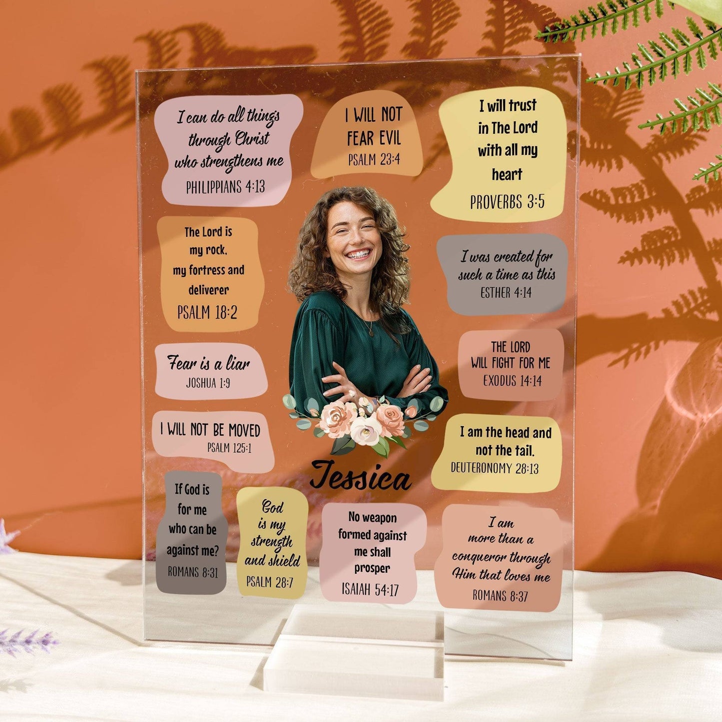 Inspirational Scripture Moments - Customizable Acrylic Photo Plaque with Personalized Bible Verses