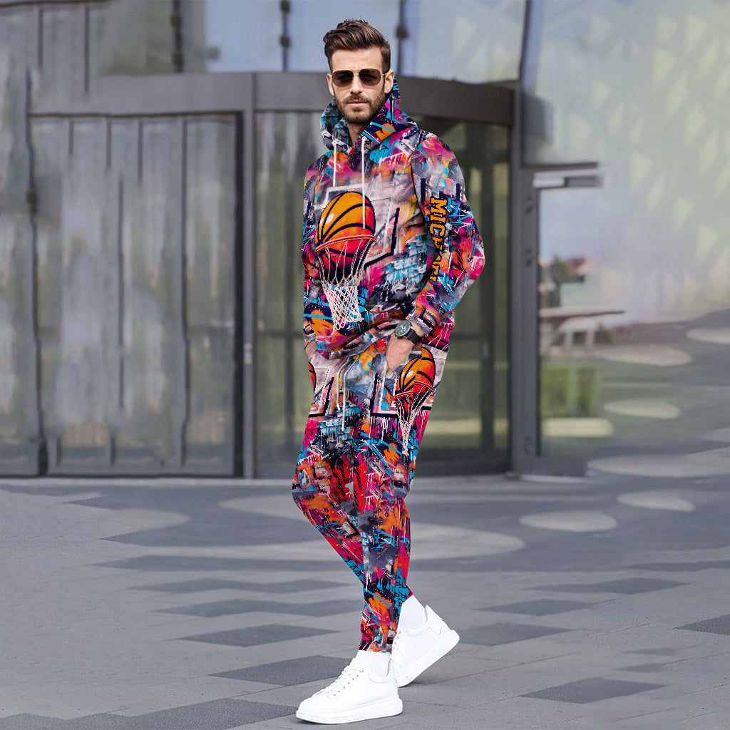 Cool Basketball Design - Personalized Basketball Hoodie and Sweatpants