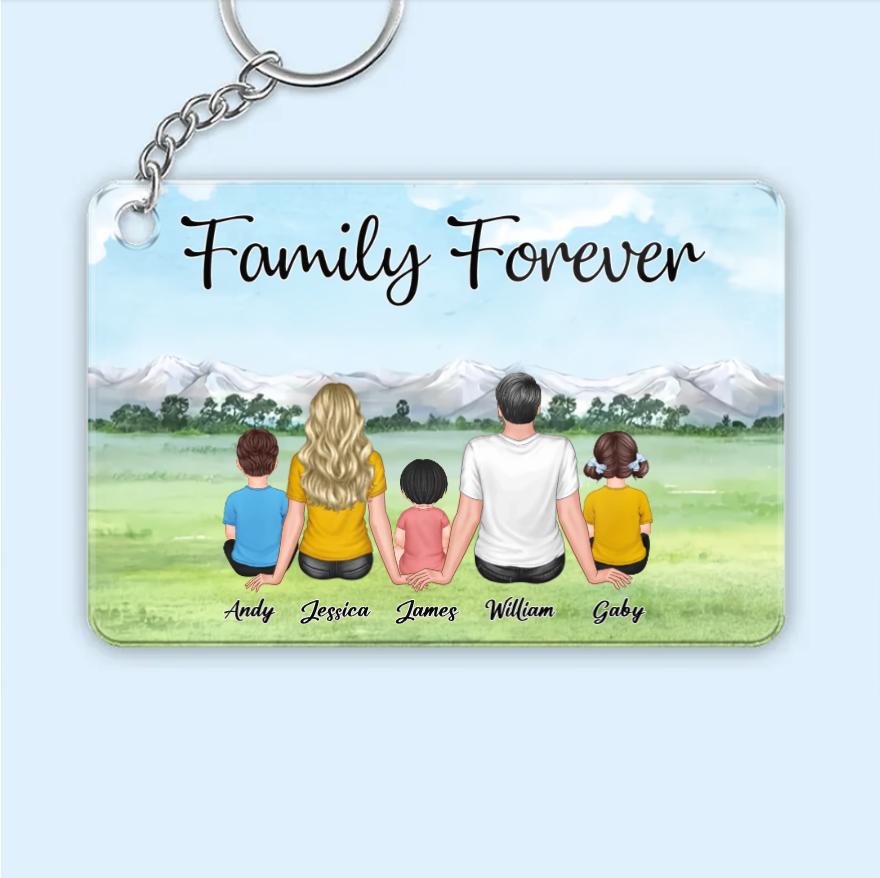 Personalized Family Poster, Plaque, Ornament, Keychain, and Sign - "Family Forever"
