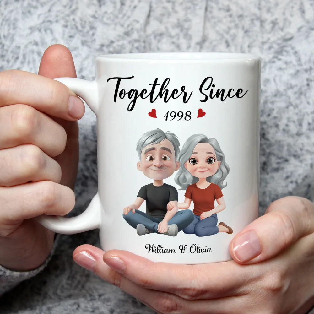 Couple ‘Together Since’ Mug Anniversary Gift High Clarity Beautiful and Textured