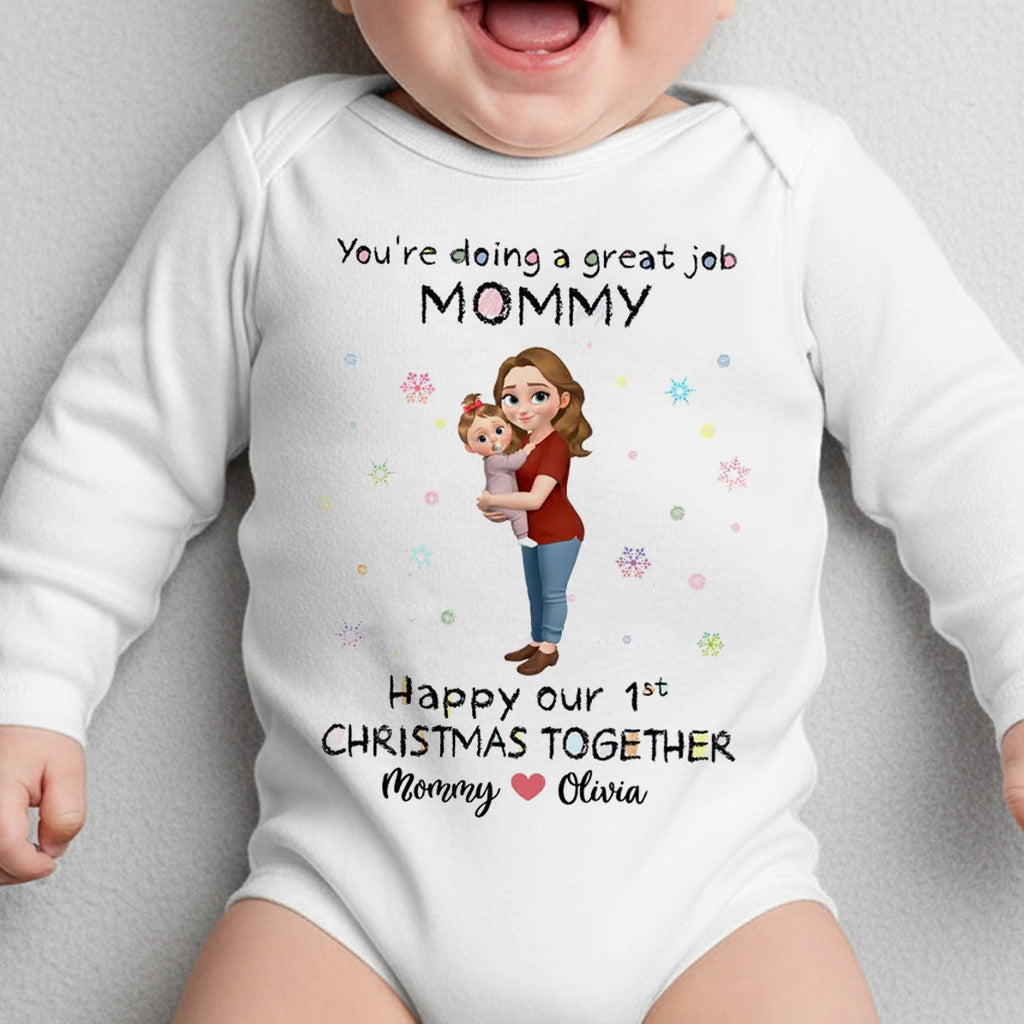 First Christmas Together Baby Onesie – A Loving Gift for Mom and Her Little One