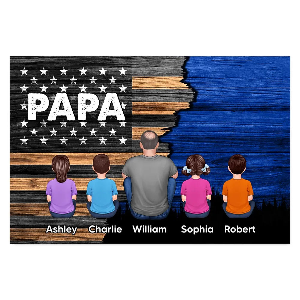 To Dad with Love – Custom Poster with Kids’ Names – Thoughtful Father’s Day Gift from the Family