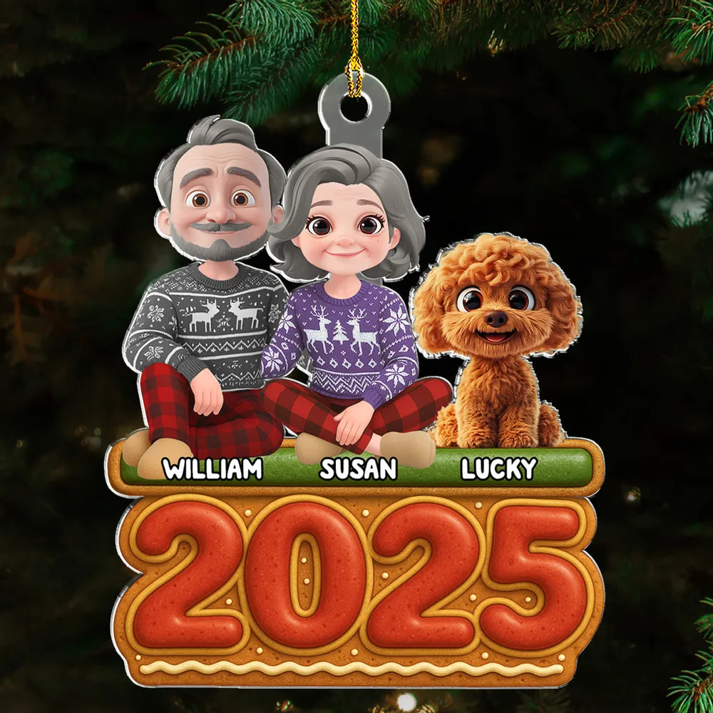 "2025 Family Christmas" Acrylic Ornament – Personalized Holiday Gift for Families