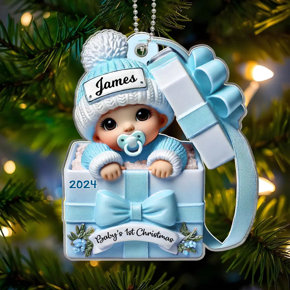 Personalized Baby's First Christmas Ornament - Custom Gift for Holiday Keepsake