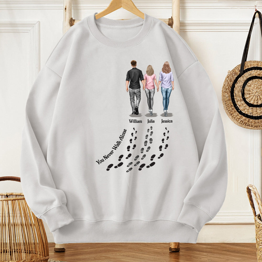Personalized Family T-Shirt - Custom Gift 'You Never Walk Alone'