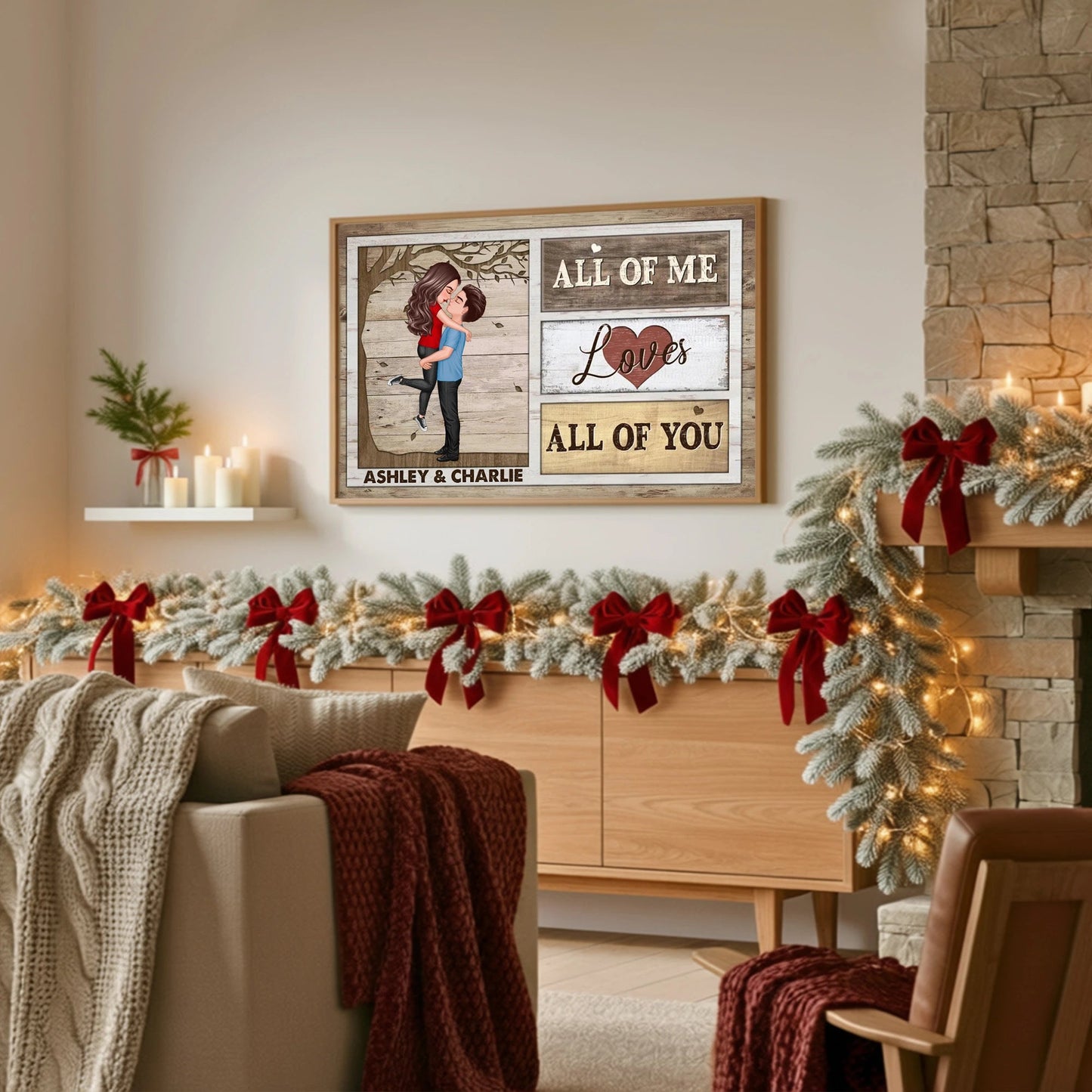 Custom Couple Poster All Of Me Loves All Of You Modern Romantic Wall Art Unique Gift For Anniversary Birthday Or Christmas