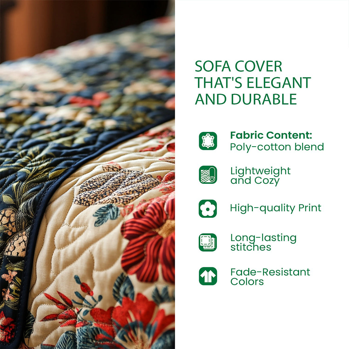 Farming Life - Personalized Chicken Quilted Sofa/Couch Cover