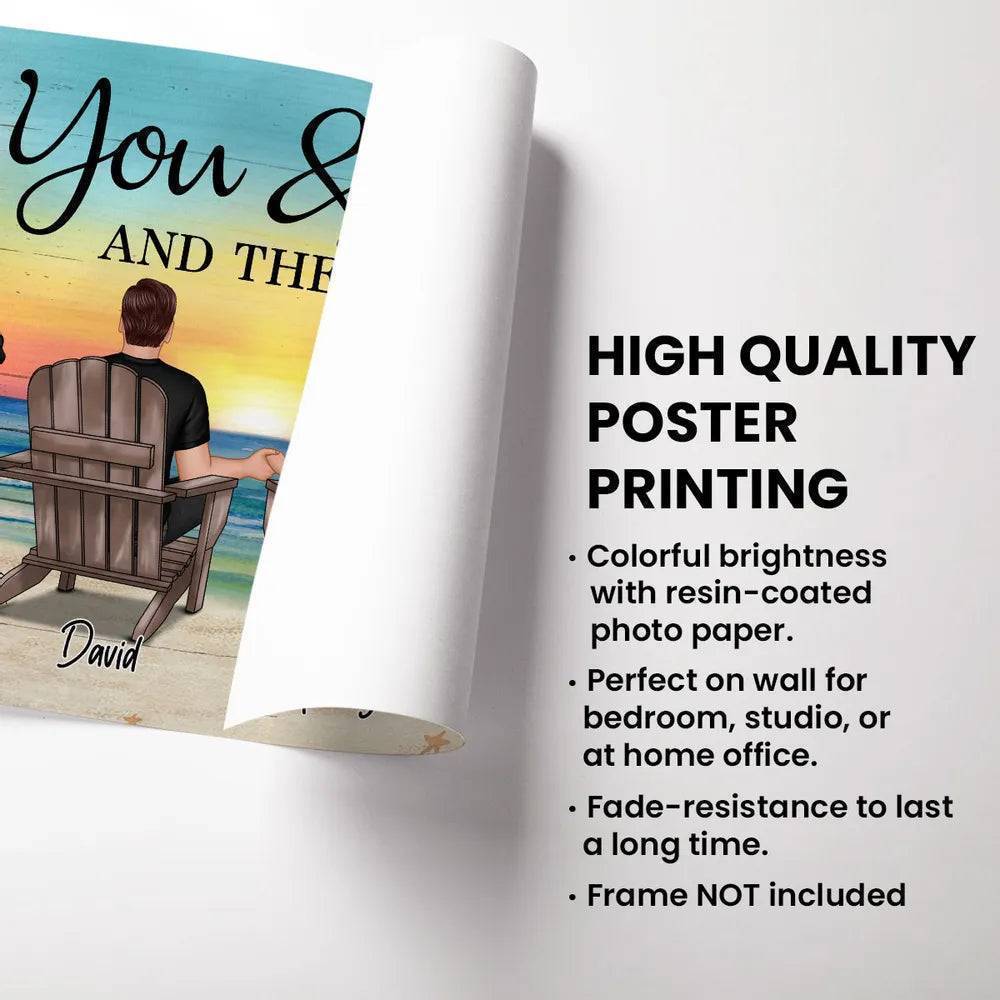 Personalized You, Me, and the Dogs Poster, Canvas, Plaque, and Keychain - Perfect Anniversary Gift for Lovers
