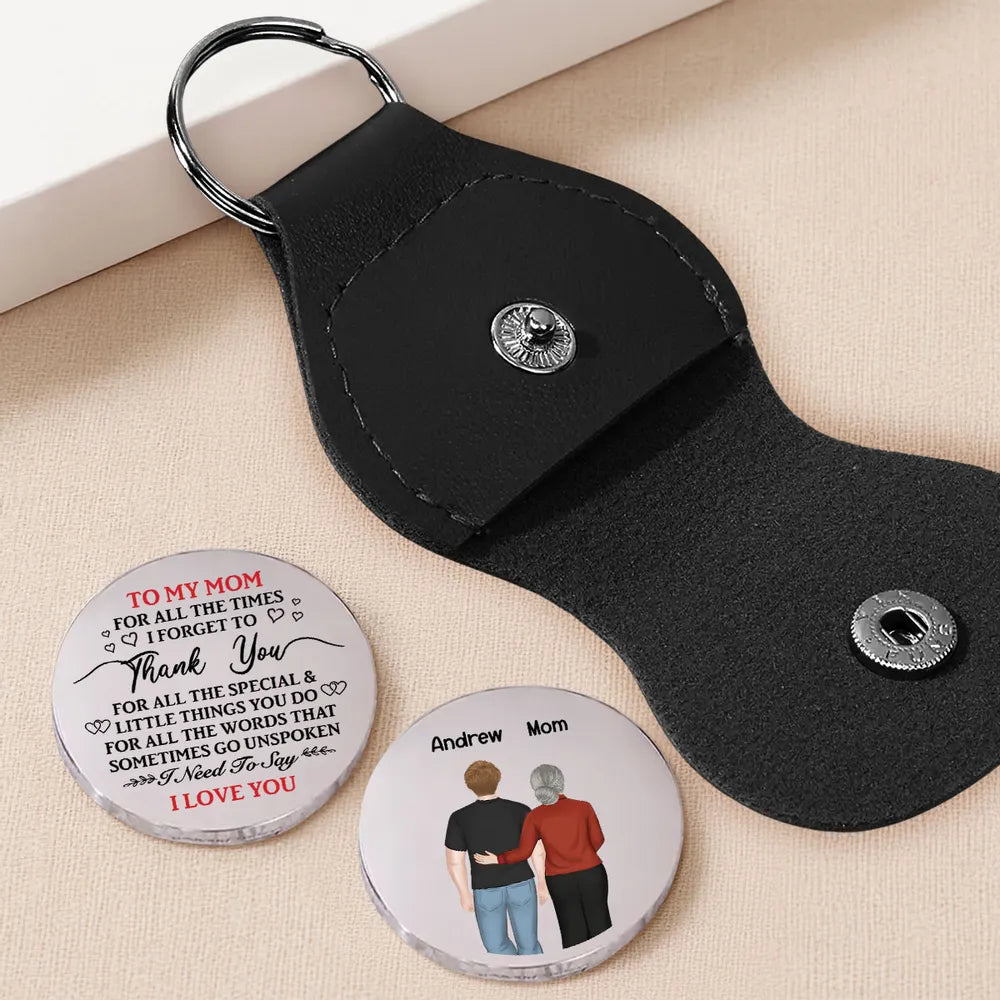 Personalized Pocket Hug for Mom, Thank You I Love You Quote, Everyday Keepsake Gift With Custom Touch