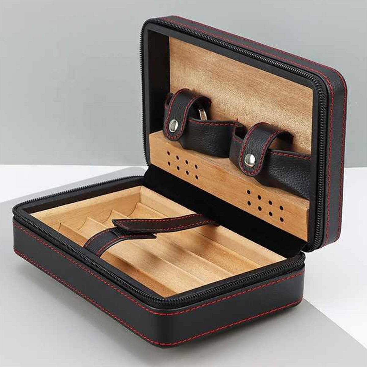 Cigars, Whiskey, G*ns & Freedom - Personalized Whisky Travel Cigar Humidor Case