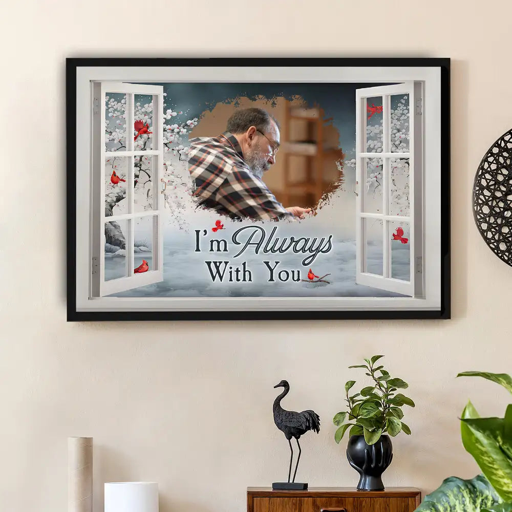 Personalized Memorial Poster or Canvas - Always With You Design