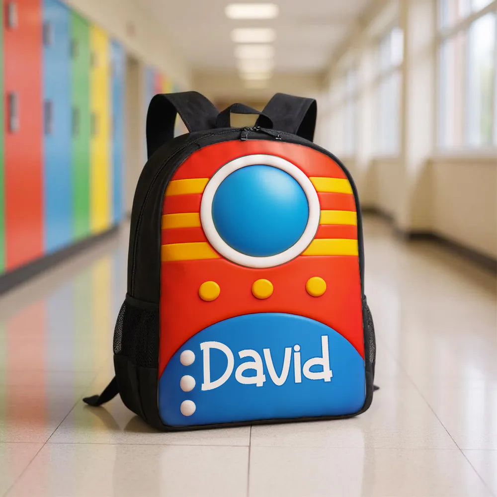 Customized Kids School Backpack with Name & Unique Design – Creative Back-to-School Gift for Son or Grandkid