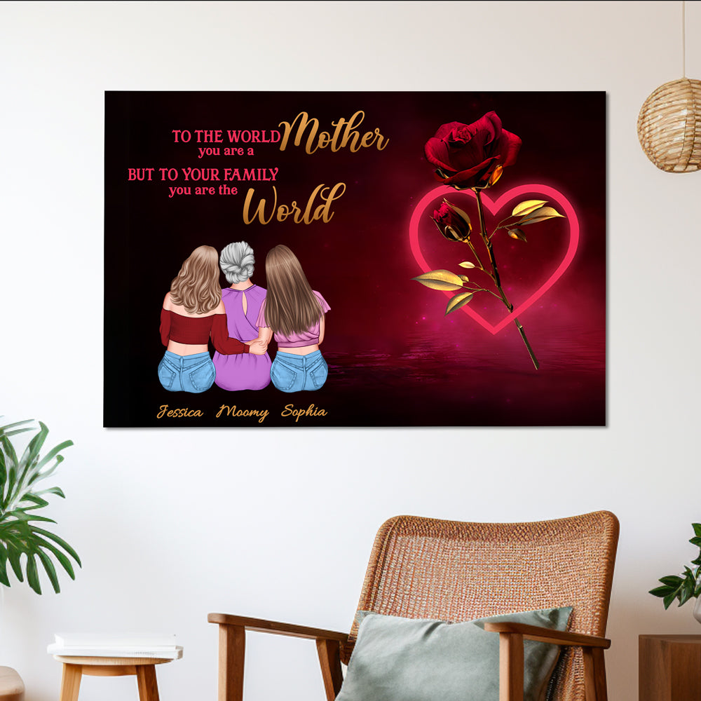 Personalized Mother's Day Poster | Loving Embrace Design - Custom Canvas & Gift Options