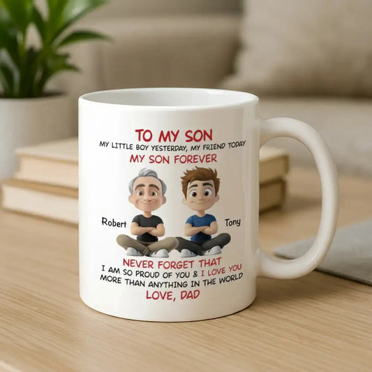 Mug with To My Son Theme, High Clarity, Heartwarming Gift for Son from Dad