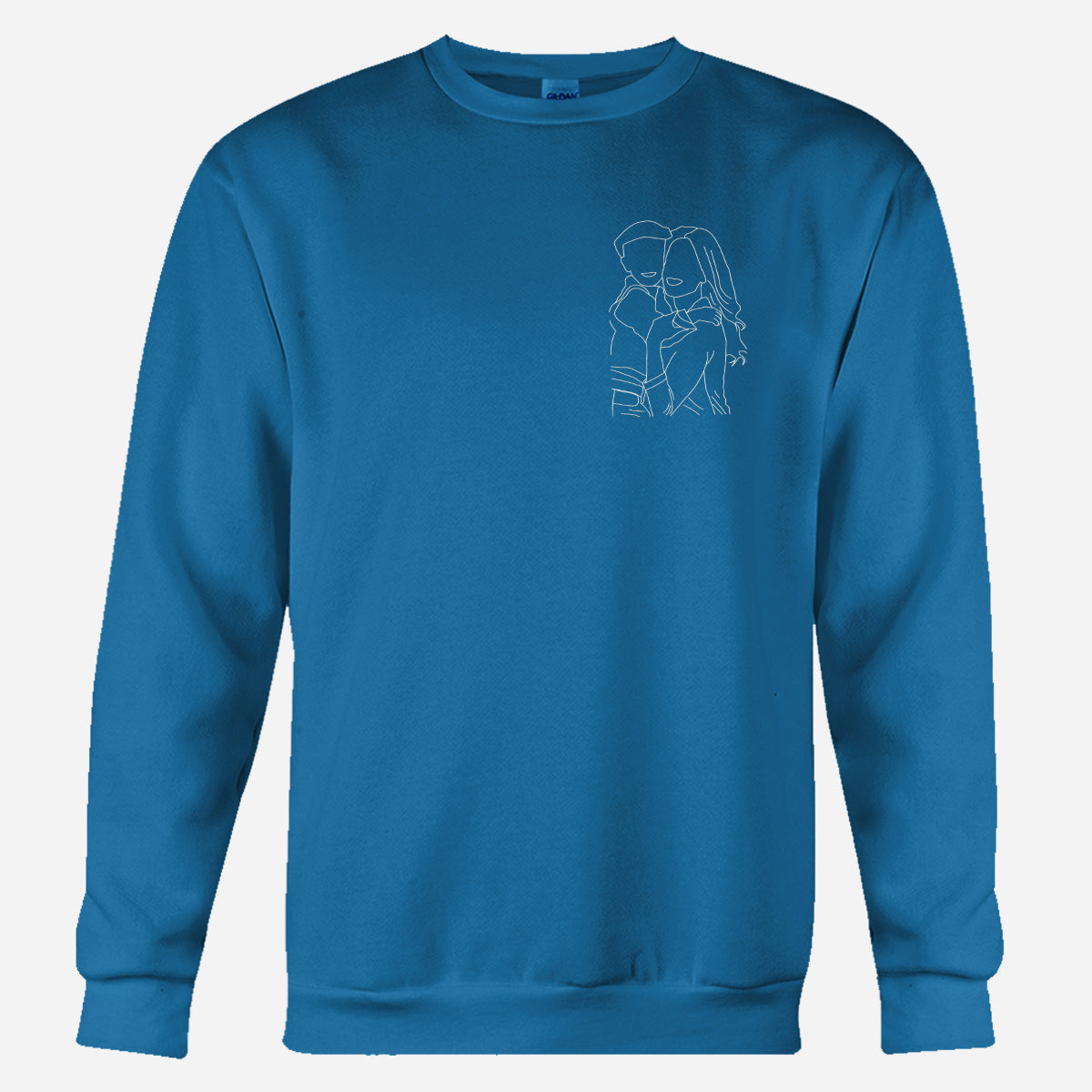 Custom Line Art - Personalized Step Mom Embroidered Sweater