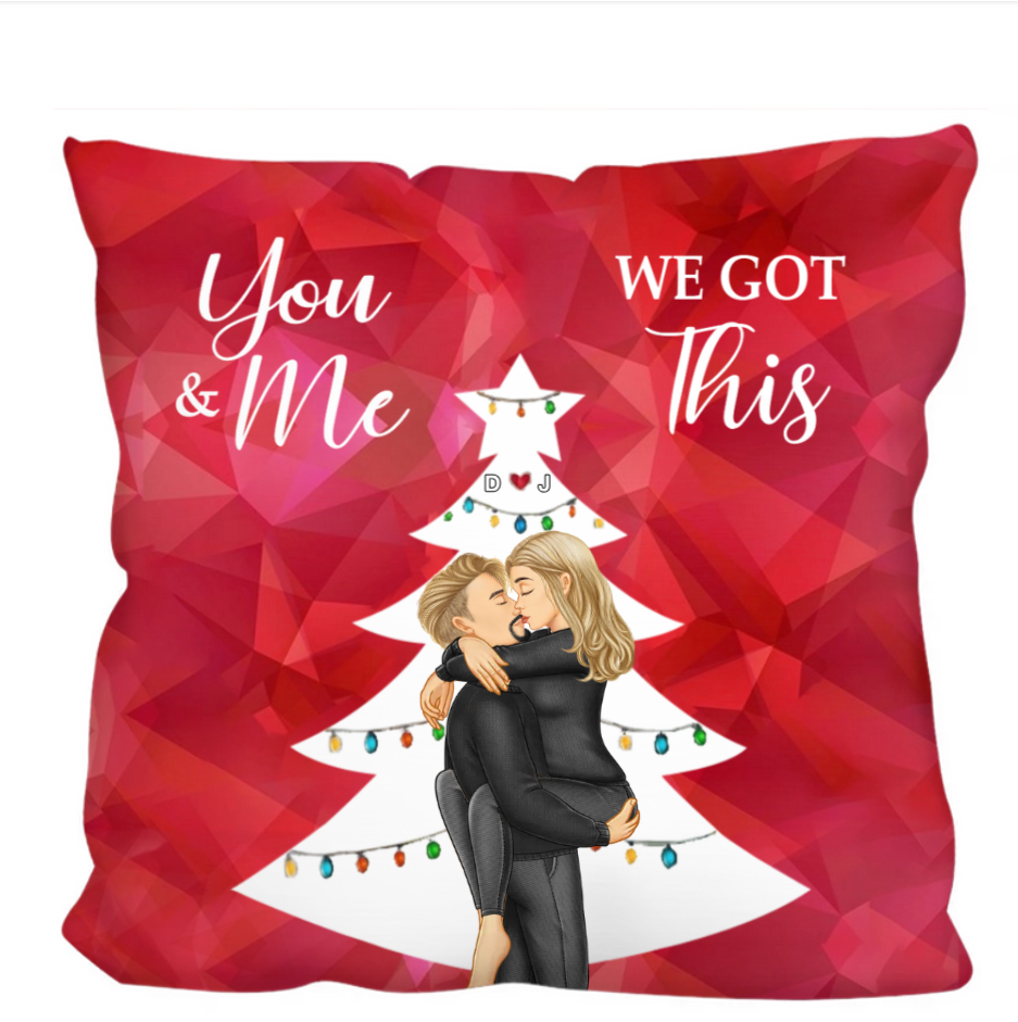 From Our First Kiss Till Our Last Breath Christmas Couple - Personalized Custom Shaped Ornament or Poster or Keychain or Plaque