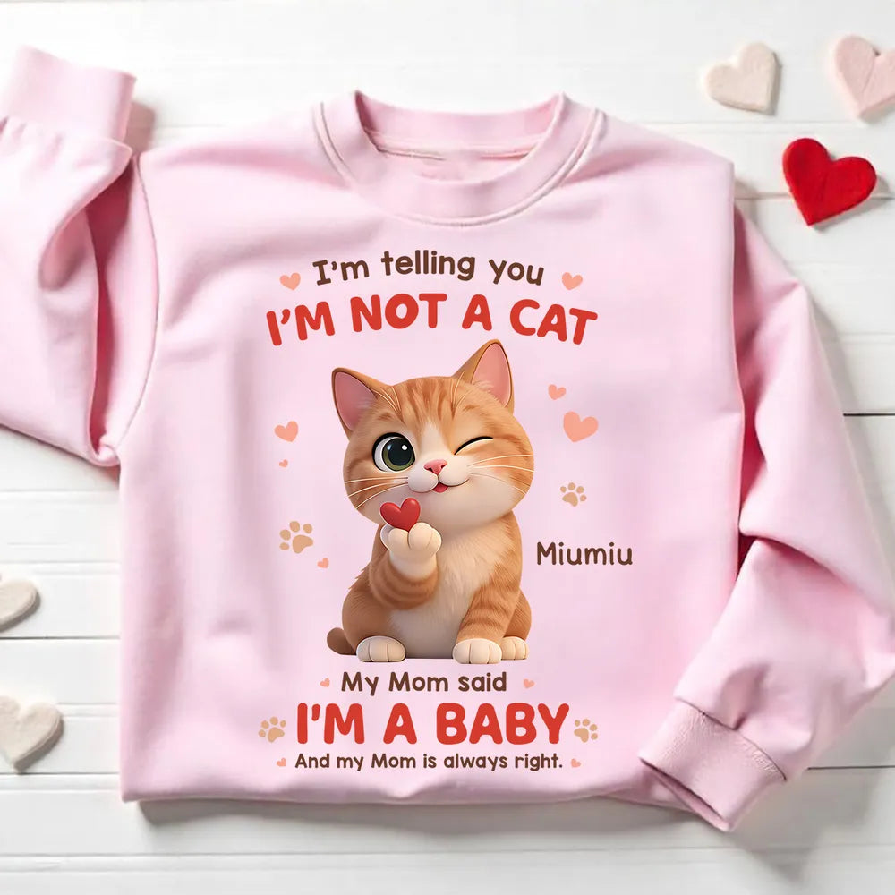 Personalized Classic Tee with Cute Winking Cats Quote, Unique Gift for Cat Moms, Funny Heartwarming Everyday Wear