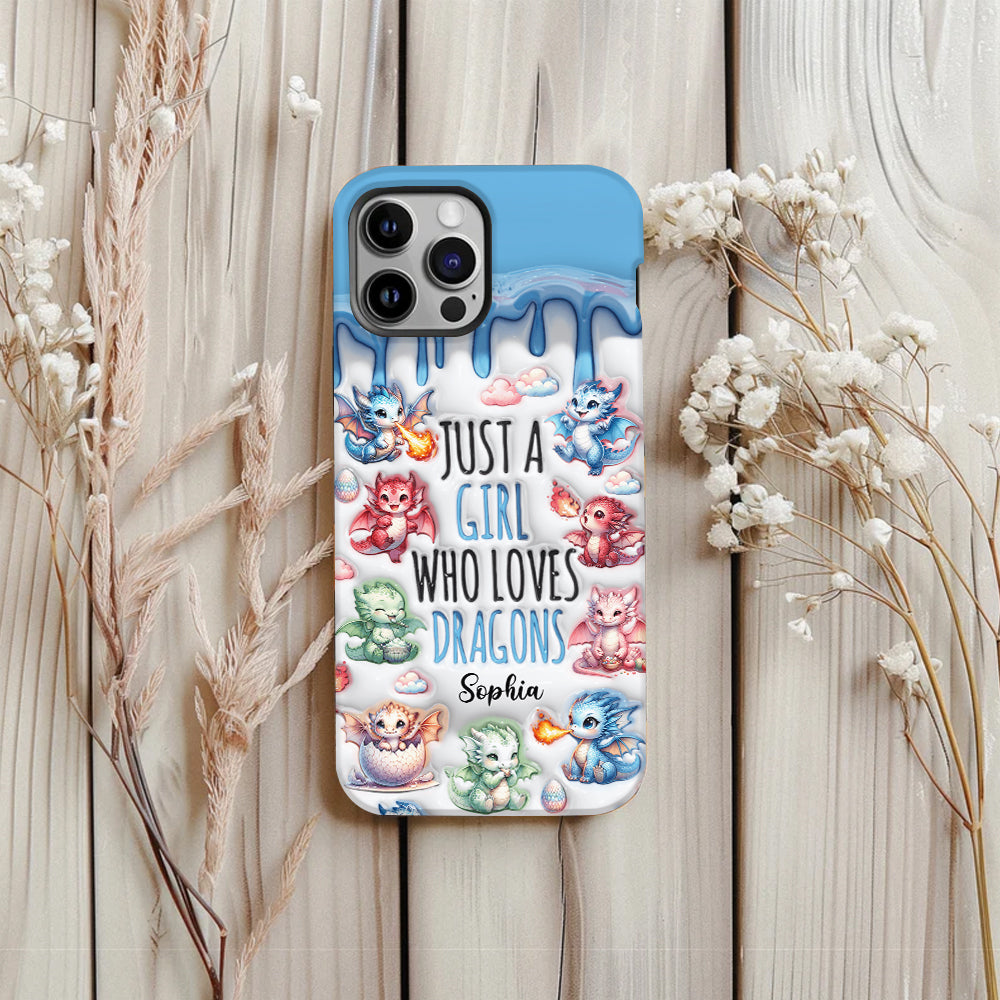 Just A Girl Who Loves Dragons - Personalized Dragon Full Print Phone Case