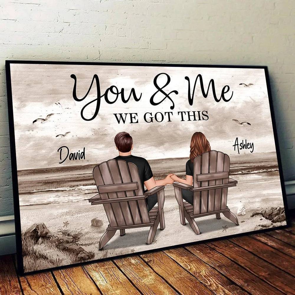 Seaside Memories - Personalized LED Plaque, Poster, Canvas, Car Hanger, Pillow, Wallet Card - Unique Gift for Couple, Husband, Wife, Dad, Mom