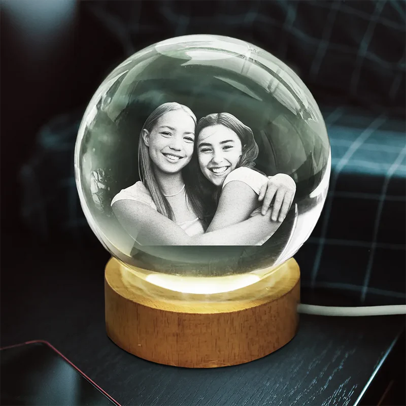 Personalized Globe Lamp with Custom Photo – Cozy Night Light Keepsake & Unique Gift for Family and Friends