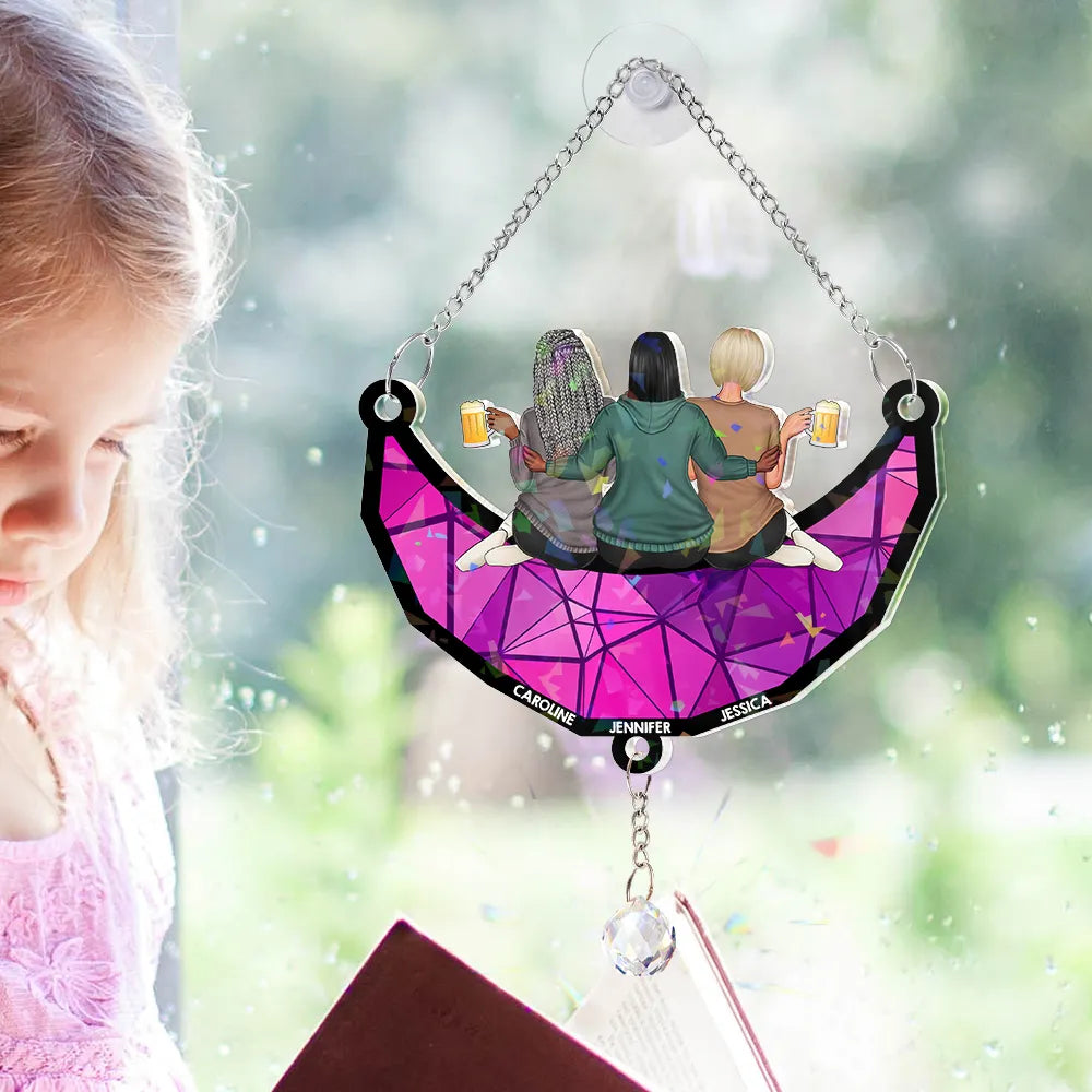 Infinity Heart Sun Catcher With Crystal Prism – Gift For Friends, Soul Sisters, Women, Funny Personalized Ornament