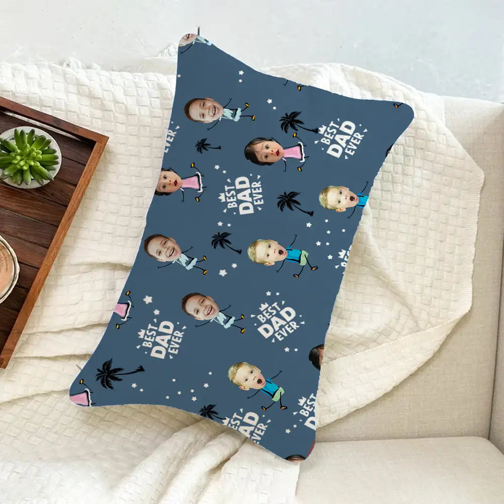 Personalized Sweatpants & Blanket – Best Dad Ever Custom Photo Gift for Father’s Day & Christmas