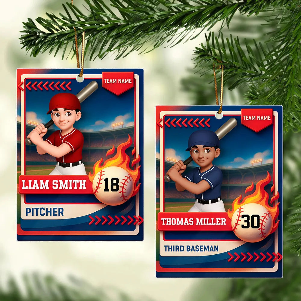 Personalized Baseball Acrylic Ornament – A Unique Gift for Young Players