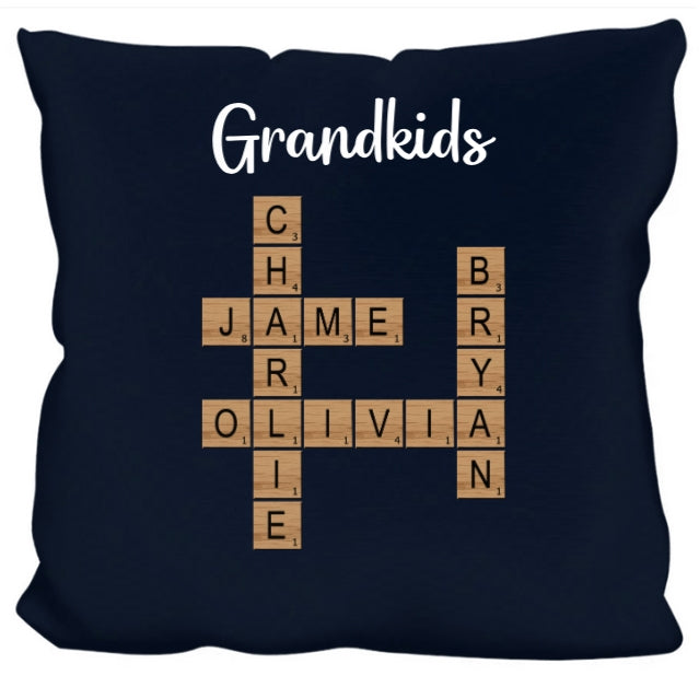 Personalized Grandkids Ornament - Custom Name Cross Plaque - Perfect Gift for Grandparents, Holiday Decor Keepsake