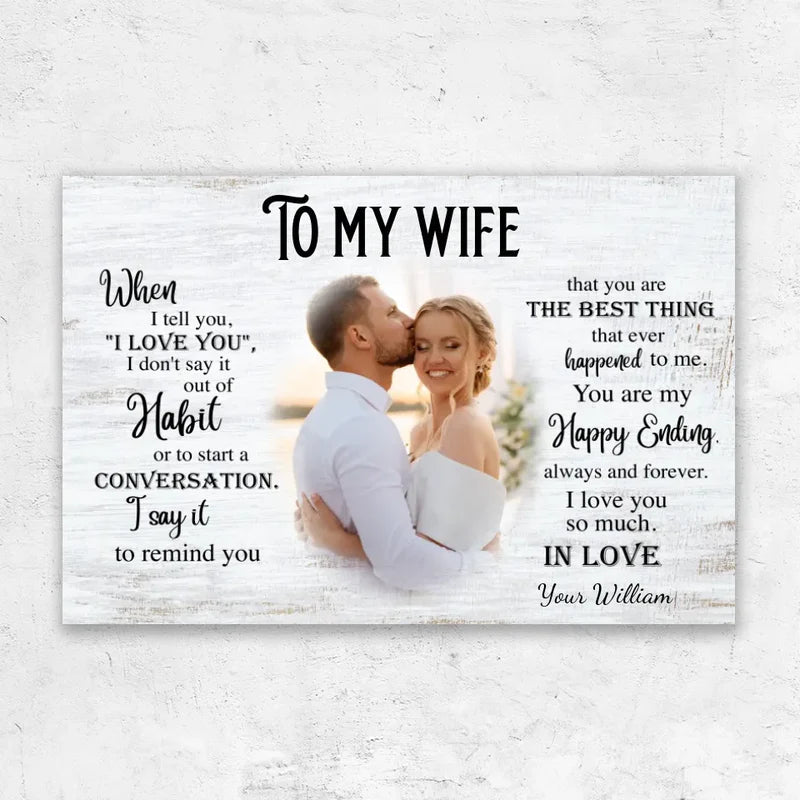 Personalized Valentine’s Day Poster for Couples - A Deep Love Confession