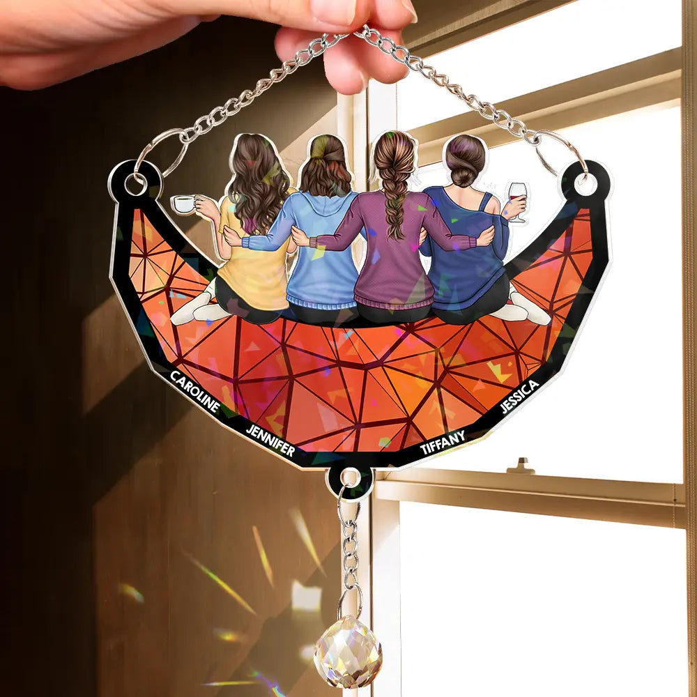 Infinity Heart Sun Catcher With Crystal Prism – Gift For Friends, Soul Sisters, Women, Funny Personalized Ornament