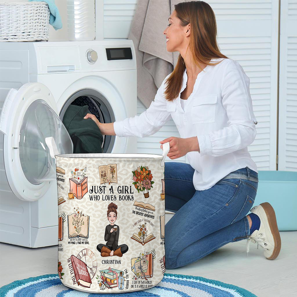 Just A Girl Who Loves Books - Personalized Book Storage Basket