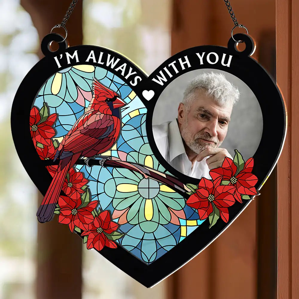 Always with You - Personalized Wood and Acrylic Layered Ornament, Heartfelt "I'm Always with You" Design to Memorialize Loved Ones
