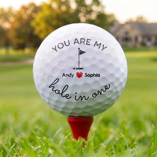 Personalized Golf Ball You Are My Hole in One - Romantic Golf Gift for Couples, Husband or Boyfriend