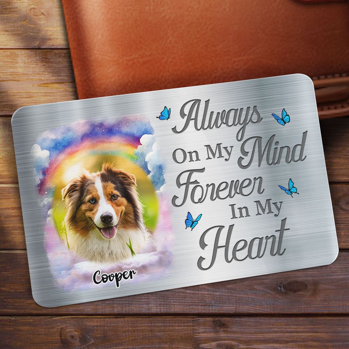 Pet Memorial Metal Wallet Card – Personalized Design to Cherish Eternal Love for Pets