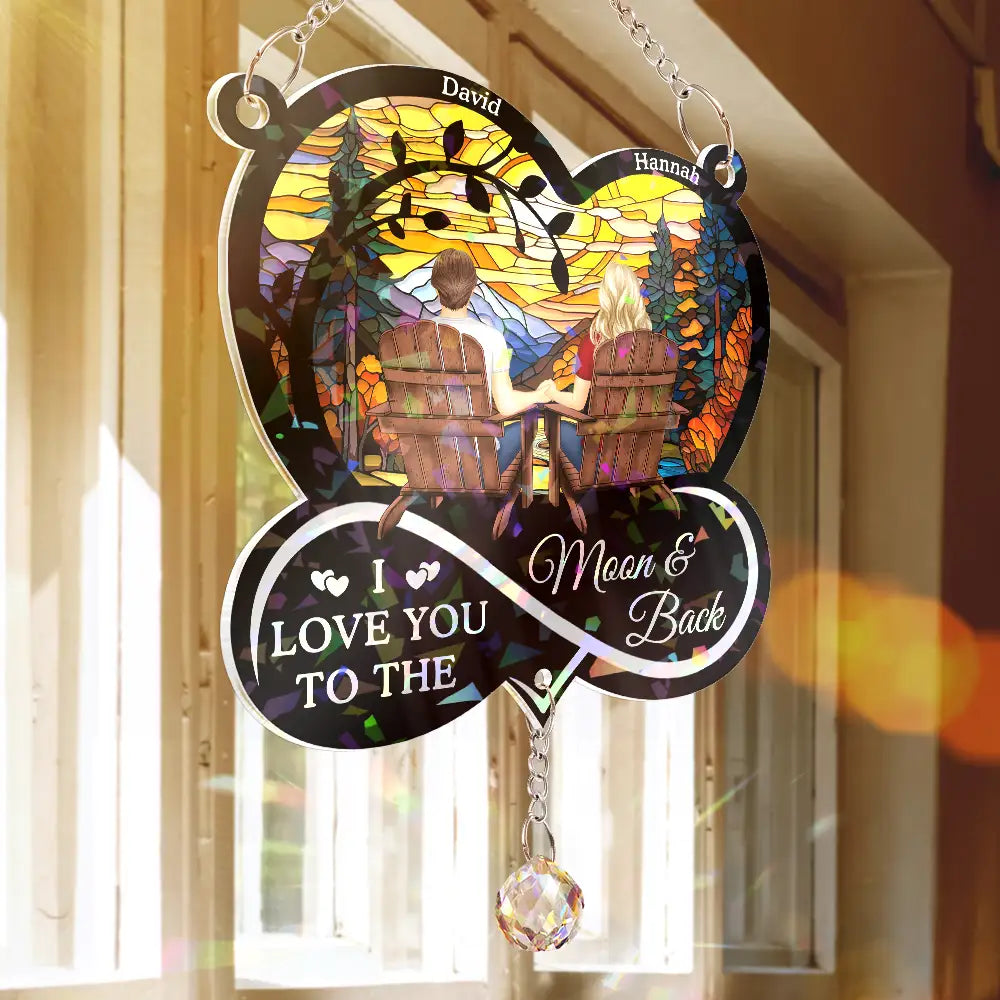 From Our First Kiss Till Our Last Breath Starry Sky Personalized Sun Catcher Ornament – Romantic Gift for Couple, Husband, Wife
