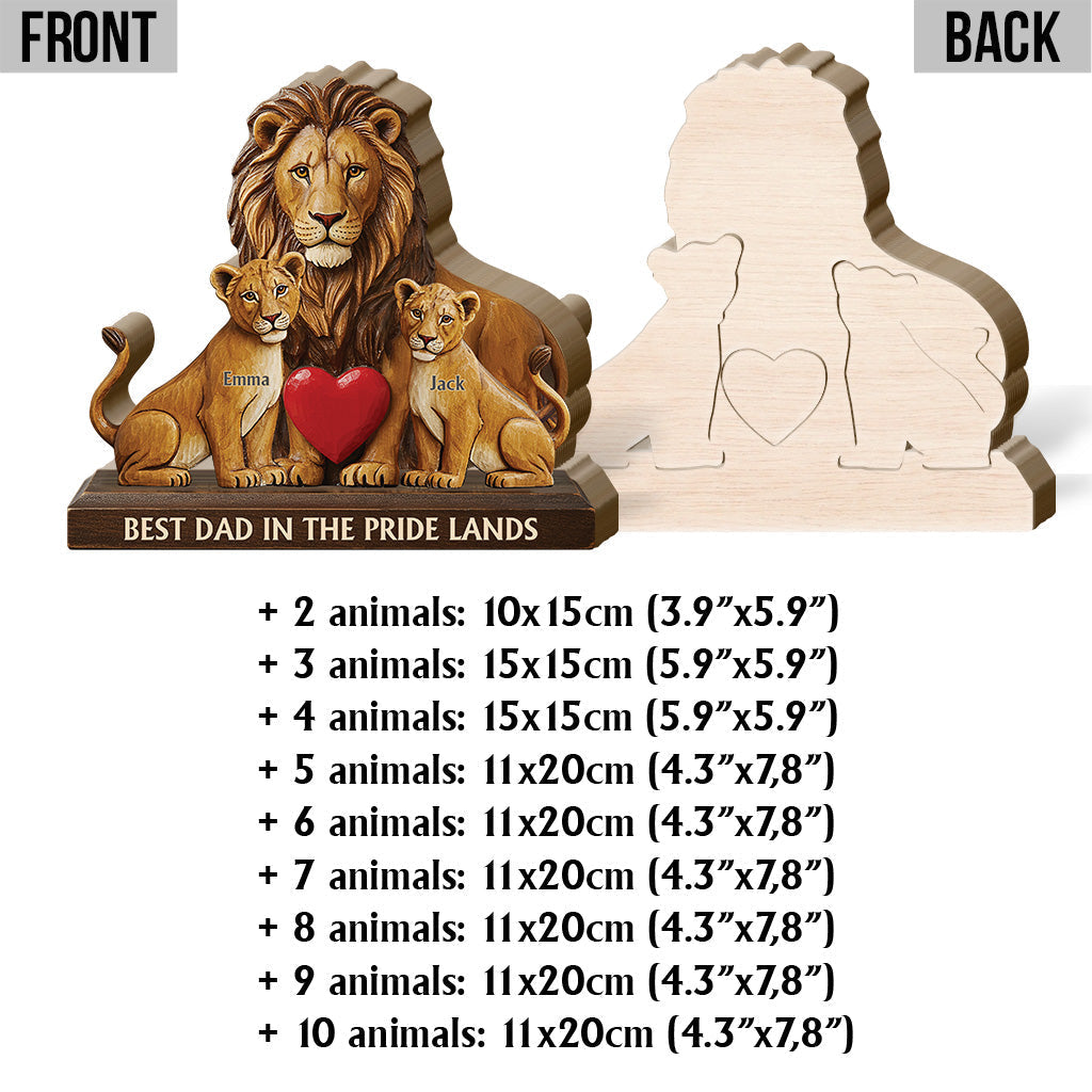 Best Dad Ever - Personalized Father Shaped Wooden Puzzle