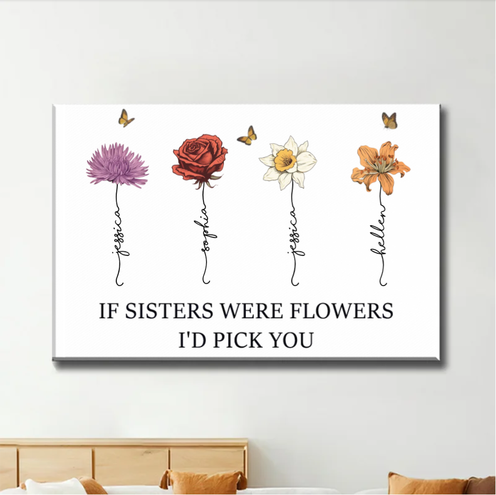 If Friends Were Flowers I'd Pick You - Personalized Cup or Poster or Ornament or Jewelry Dish or Plaque or Keychain